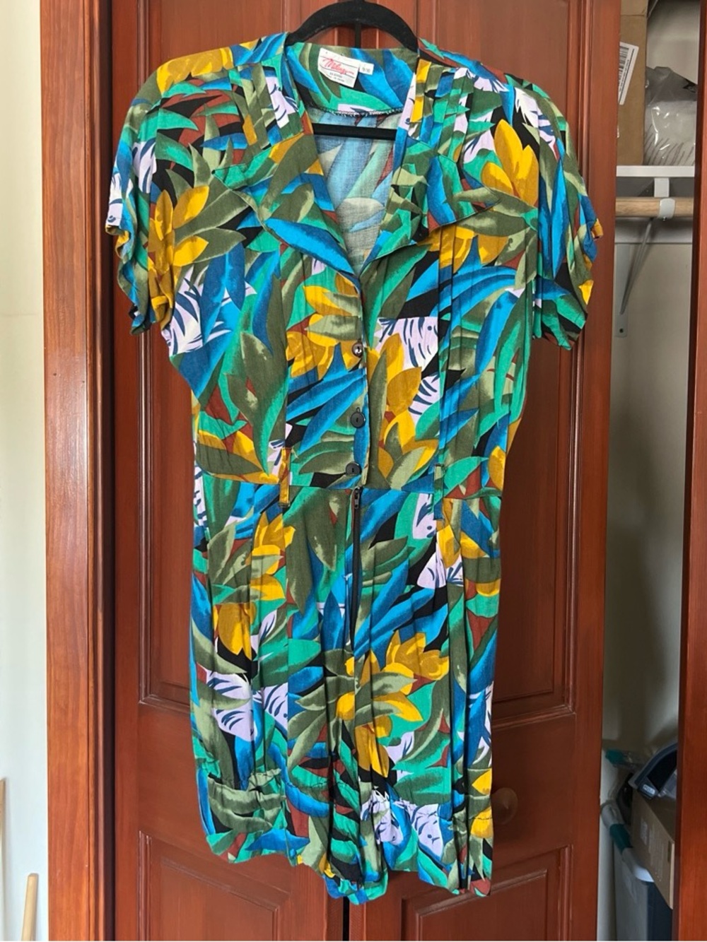 Vintage tropical patterned jumper
